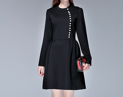 Fall 2015 new European and American long-sleeved cotton dress solid single shot buckle women's boutique in Skirts
Fall 2015 new European and American long-sleeved cotton dress solid single shot buckle women's boutique in Skirts