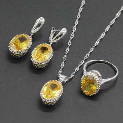 EIOLZJ Purple Stone Silver Plated Jewelry Sets for Women Necklace Pendant Dangle Earrings Ring Free Jewelry Box 7 Colors Available
EIOLZJ Purple Stone Silver Plated Jewelry Sets for Women Necklace Pendant Dangle Earrings Ring Free Jewelry Box 7 Colors Available