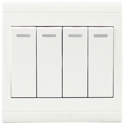 Schneider switch socket switch panel four open dual control switch with fluorescent indicator A5 shiny series white
Schneider switch socket switch panel four open dual control switch with fluorescent indicator A5 shiny series white