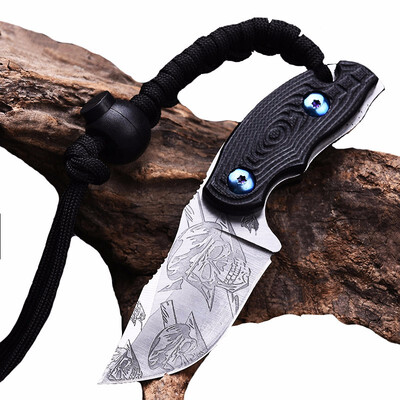 CHACHEKA 7CR17 Stainless Steel Pirate Skull Pattern Fixed Blade Knife Survival Small Straight Knives Camping Hunting EDC Tools
CHACHEKA 7CR17 Stainless Steel Pirate Skull Pattern Fixed Blade Knife Survival Small Straight Knives Camping Hunting EDC Tools