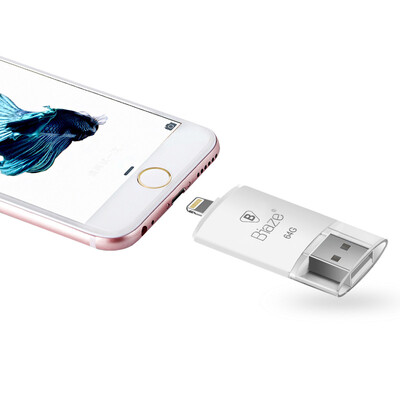 BIAZE Apple mobile phone U disk 64G mobile phone dual purpose USB storage disk expansion memory for iPhone8 X 7 6s 6Plus iPad Air Pro Mini
BIAZE Apple mobile phone U disk 64G mobile phone dual purpose USB storage disk expansion memory for iPhone8 X 7 6s 6Plus iPad Air Pro Mini