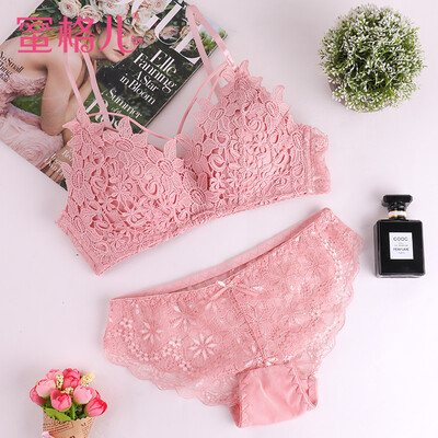 Honey lattice sexy cross without rims lace girl bra set small chest gathered to receive the milk on the underwear women WN5016 pink 85A
Honey lattice sexy cross without rims lace girl bra set small chest gathered to receive the milk on the underwear women WN5016 pink 85A