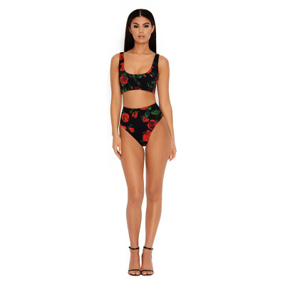 2018 Womens Fashion Summer Sexy Swimwear Bikini Set Printing Black High Waist Split Swimsuit New Swimwear
2018 Womens Fashion Summer Sexy Swimwear Bikini Set Printing Black High Waist Split Swimsuit New Swimwear