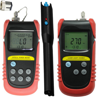 Handheld Min Fiber Optical Power Meter-50dB to 26dB 1310nm1550nm Wavelength Optical Laser Source 10mw Visual Fault Locator
Handheld Min Fiber Optical Power Meter-50dB to 26dB 1310nm1550nm Wavelength Optical Laser Source 10mw Visual Fault Locator