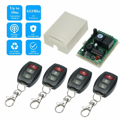 433Mhz DC 12V 2CH Universal 10A Relay Wireless Remote Control Switch Receiver Module And 5PCS 3 Key RF 433 Mhz Transmitter Remote
433Mhz DC 12V 2CH Universal 10A Relay Wireless Remote Control Switch Receiver Module And 5PCS 3 Key RF 433 Mhz Transmitter Remote