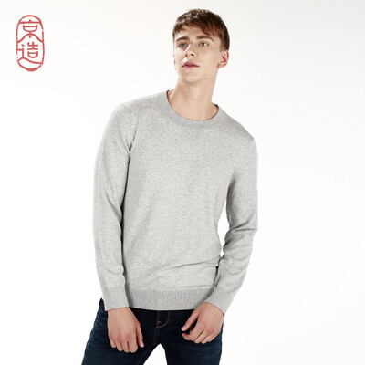 JZAO mens sweater combed cotton sweater base pullover light gray gray 180100A
JZAO mens sweater combed cotton sweater base pullover light gray gray 180100A