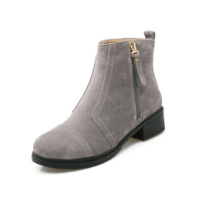 IDIFU Womens Stylish Faux Suede Side Zipper Short Boots Shoes Round Toe Block Low Heel Ankle Booties
IDIFU Womens Stylish Faux Suede Side Zipper Short Boots Shoes Round Toe Block Low Heel Ankle Booties