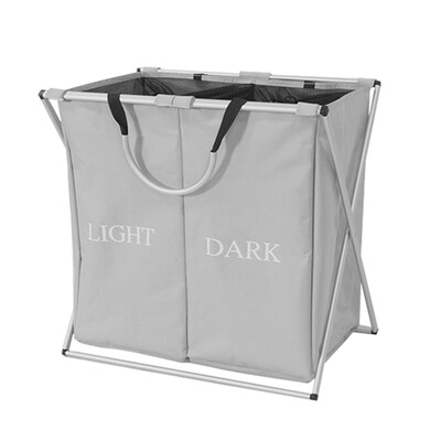 Bethes aluminum tube folding hamper Oxford cloth laundry bucket two compartment storage basket dirty clothes
Bethes aluminum tube folding hamper Oxford cloth laundry bucket two compartment storage basket dirty clothes