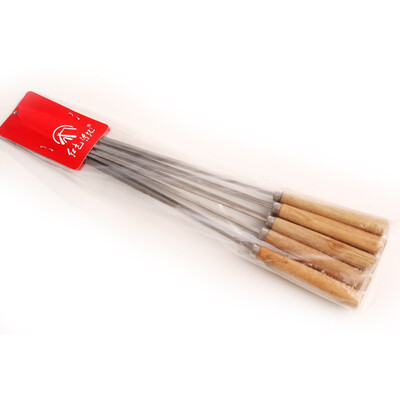 Camp Wooden Handle Stainless Steel Grinding Shank Barbecue Bag Wooden Handle Flat Grilled Barbecue Grill Barbecue Accessories A pack of 10 packs
Camp Wooden Handle Stainless Steel Grinding Shank Barbecue Bag Wooden Handle Flat Grilled Barbecue Grill Barbecue Accessories A pack of 10 packs