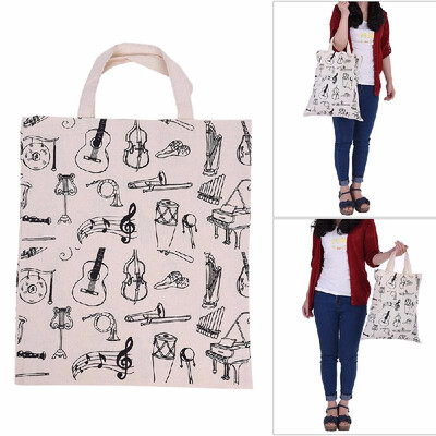Cartoon Muscial Instruments Patterns Washable Cotton Cloth Handbag Music Tote Shoulder Grocery Shopping Bag for Students Girls
Cartoon Muscial Instruments Patterns Washable Cotton Cloth Handbag Music Tote Shoulder Grocery Shopping Bag for Students Girls