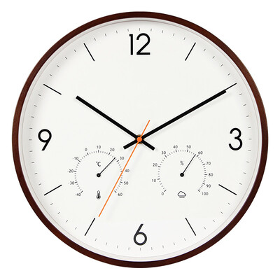 Sima Xiangru wall clock living room table mute solid wood hanging table temperature&humidity clock modern creative fashion clock bedroom office quartz clock 35cm walnut box MR100090
Sima Xiangru wall clock living room table mute solid wood hanging table temperature&humidity clock modern creative fashion clock bedroom office quartz clock 35cm walnut box MR100090