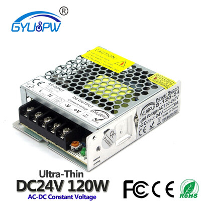Mini Size Ultra-thin Switching Power Supply Adapter DC24V 5A 120W LED Driver Transformer AC DC 24V SMPS For Led Strip Light Lamp
Mini Size Ultra-thin Switching Power Supply Adapter DC24V 5A 120W LED Driver Transformer AC DC 24V SMPS For Led Strip Light Lamp