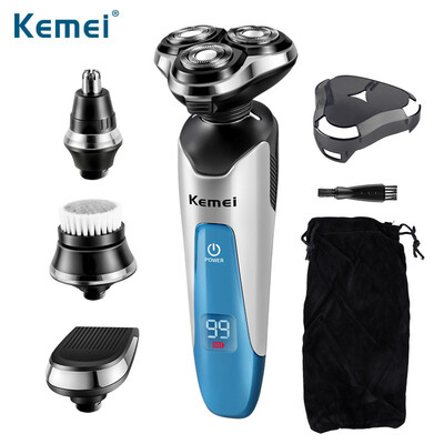 Kemei 4 in1 washable LCD display electric shaver 3D floating 3 blades Electric Shaving Razors Multifunctional Clipper For mu
Kemei 4 in1 washable LCD display electric shaver 3D floating 3 blades Electric Shaving Razors Multifunctional Clipper For mu