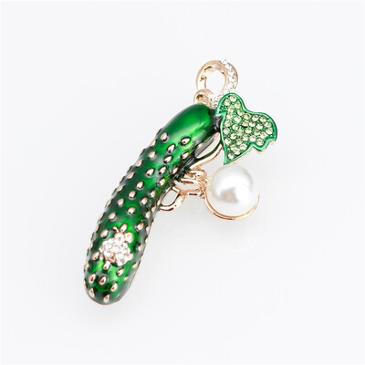 Fashion Russia Cucumber Brooch Pins Enamel Imitation Pearl Safety Pin Women Kids Festival Gifts Scarf Lapel Brooches Accessories
Fashion Russia Cucumber Brooch Pins Enamel Imitation Pearl Safety Pin Women Kids Festival Gifts Scarf Lapel Brooches Accessories