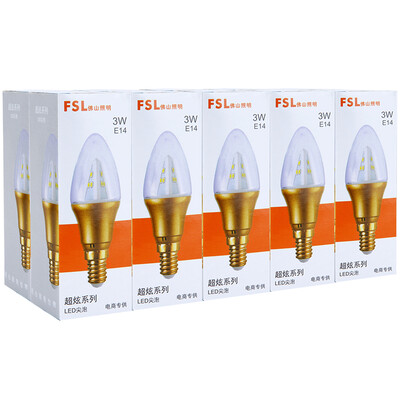 Foshan Lighting FSL LED tip bubble candle bulb energy saving small screw mouth E14 tip 3W warm white light 2700K Hyun gold 10 loaded
Foshan Lighting FSL LED tip bubble candle bulb energy saving small screw mouth E14 tip 3W warm white light 2700K Hyun gold 10 loaded