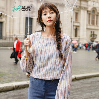 INMAN 2018 autumn new literary cotton&linen lace stitching boat collar striped long-sleeved shirt female 18830VP11014 ginger yellow
INMAN 2018 autumn new literary cotton&linen lace stitching boat collar striped long-sleeved shirt female 18830VP11014 ginger yellow