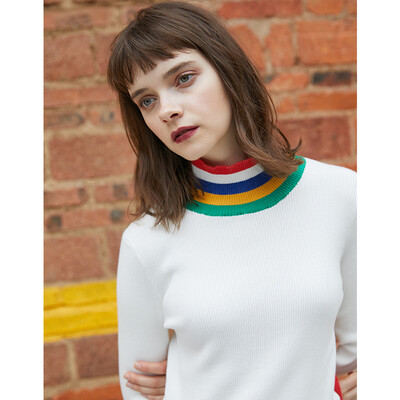 PASS2018 new autumn&winter color matching turtleneck sweater female Slim student white bottoming sweater tide 68303PA23009 white
PASS2018 new autumn&winter color matching turtleneck sweater female Slim student white bottoming sweater tide 68303PA23009 white