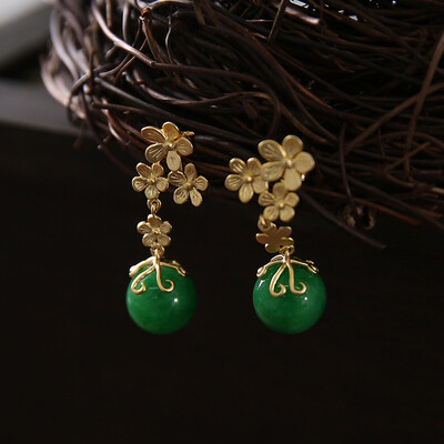 Plain&simple Designers make natural Dongling jade Sterling Silver Pin 925 Ear Studs Earrings
Plain&simple Designers make natural Dongling jade Sterling Silver Pin 925 Ear Studs Earrings