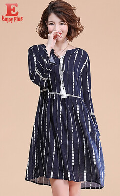 M L XL XXL 3XL 4XL 5XL plus size cotton casual autumn 2018 women dress long sleeve big size navy blue striped loose midi female
M L XL XXL 3XL 4XL 5XL plus size cotton casual autumn 2018 women dress long sleeve big size navy blue striped loose midi female