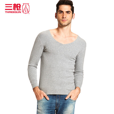 Three guns bottoming pants mens modal cotton soft velvet seamless V-neck long-sleeved mens shirt light gray
Three guns bottoming pants mens modal cotton soft velvet seamless V-neck long-sleeved mens shirt light gray