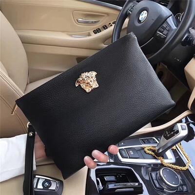 Pabin Pabin Mens Hand Bag Leather Clutch Medusa Hardware Mens Bag Fashion Large Capacity First Layer Leather Envelope Bag PB339 Black
Pabin Pabin Mens Hand Bag Leather Clutch Medusa Hardware Mens Bag Fashion Large Capacity First Layer Leather Envelope Bag PB339 Black