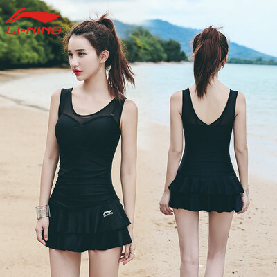 Li Ning LI-NING Swimsuit Womens Siamese Skirt Conservative Boxer Gathering Covered Belly Swimsuit LSLL304-2 Black M
Li Ning LI-NING Swimsuit Womens Siamese Skirt Conservative Boxer Gathering Covered Belly Swimsuit LSLL304-2 Black M