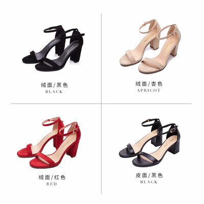 Sandal girl student Xia 2018 new style of Korean version of the velvet face with a pair of thick&high toe shoes
Sandal girl student Xia 2018 new style of Korean version of the velvet face with a pair of thick&high toe shoes