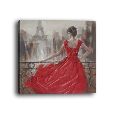 Framed canvas modern living room bedroom background wall character red dress girl back decorative painting
Framed canvas modern living room bedroom background wall character red dress girl back decorative painting