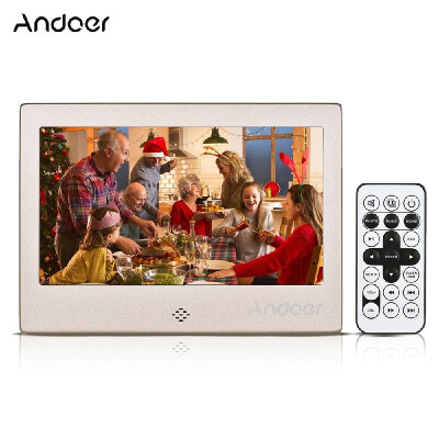 Andoer 7 LED Digital Photo Frame 720P Video Music Calendar Clock TXT Player 1024 600 Resolution Metal Frame with Remote Control
Andoer 7 LED Digital Photo Frame 720P Video Music Calendar Clock TXT Player 1024 600 Resolution Metal Frame with Remote Control