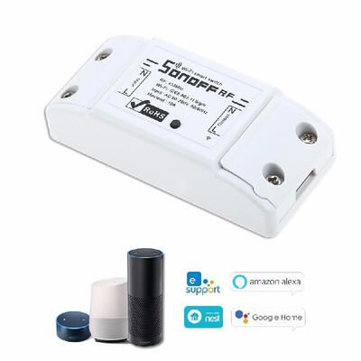 Copy Controller SONOFF RF Wifi Switch RF 433MHz Works with Alexa for Google Home 10A2200W Wireless Switch with Timing Function Re
Copy Controller SONOFF RF Wifi Switch RF 433MHz Works with Alexa for Google Home 10A2200W Wireless Switch with Timing Function Re