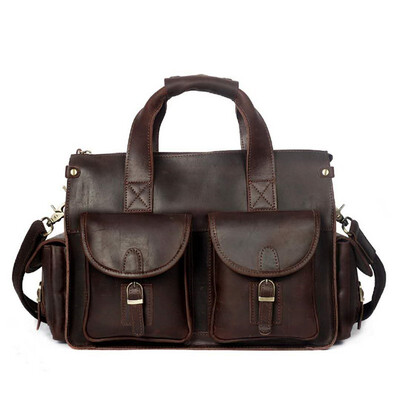 Retro Crazy Horse Leather Mens Leather Laptop Bag Mens Tote First Layer Leather Shoulder Bag Messenger Bag
Retro Crazy Horse Leather Mens Leather Laptop Bag Mens Tote First Layer Leather Shoulder Bag Messenger Bag