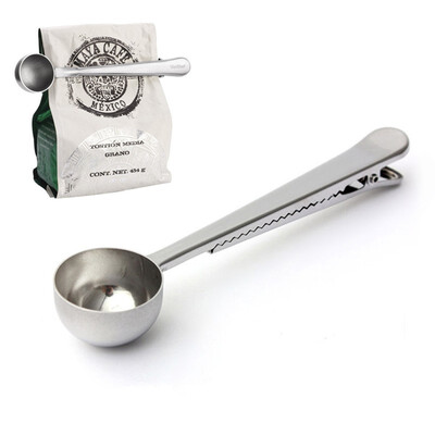 2 In 1 Stainless Steel long handled spoon tea coffee measuring spoon with bag clip bag sealing clips kitchen accessories
2 In 1 Stainless Steel long handled spoon tea coffee measuring spoon with bag clip bag sealing clips kitchen accessories