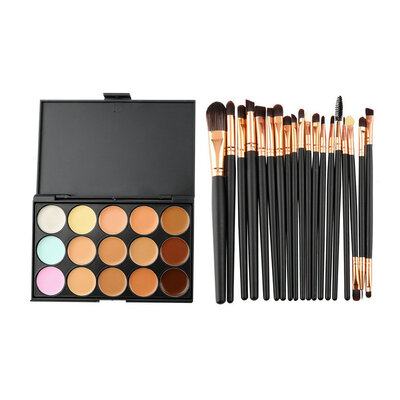New 15 Colors Contour Face Cream Makeup Concealer Palette + 20 PC Powder Brush 15 Colors Concealer Palette
New 15 Colors Contour Face Cream Makeup Concealer Palette + 20 PC Powder Brush 15 Colors Concealer Palette