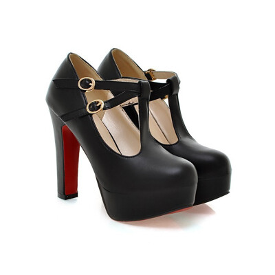 IDIFU Womens Trendy Buckle T-Strap Round Toe Dress Shoes Chunky High Heel Platform Pumps
IDIFU Womens Trendy Buckle T-Strap Round Toe Dress Shoes Chunky High Heel Platform Pumps