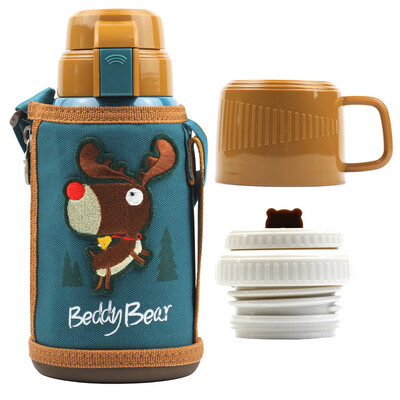 Cup bear child cup with straw child cup 316 stainless steel double cover dual-use baby cup boys&girls insulation pot 600ML 3D version - elk
Cup bear child cup with straw child cup 316 stainless steel double cover dual-use baby cup boys&girls insulation pot 600ML 3D version - elk