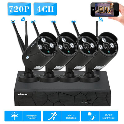 Romacci KKmoon 4 Channel Wireless WiFi NVR CCTV System Kit 4pcs HD 720P WiFi Outdoor Weatherproof Bullet IP Camera Support P2P I
Romacci KKmoon 4 Channel Wireless WiFi NVR CCTV System Kit 4pcs HD 720P WiFi Outdoor Weatherproof Bullet IP Camera Support P2P I
