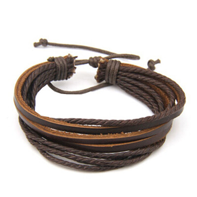 Vanker Unisex Fashion Leather Handcraft Wrist Bracelet Bangle Handlace Wrist Collar Coffee
Vanker Unisex Fashion Leather Handcraft Wrist Bracelet Bangle Handlace Wrist Collar Coffee