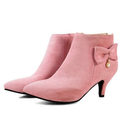 IDIFU Womens Elegant Faux Suede Bowknot Pointed Toe Bridal Booties Back Zipper Kitten Heel Ankle Boots Shoes
IDIFU Womens Elegant Faux Suede Bowknot Pointed Toe Bridal Booties Back Zipper Kitten Heel Ankle Boots Shoes
