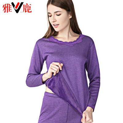 Yalu thermal underwear men thickening plus velvet autumn clothes long pants suit de velvet thick warm underwear lovers suit female round neck deep purple
Yalu thermal underwear men thickening plus velvet autumn clothes long pants suit de velvet thick warm underwear lovers suit female round neck deep purple