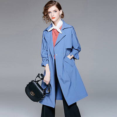 Her pool womens 2018 autumn&winter new solid color lapel long-sleeved loose long windbreaker coat coat T83Z1836A5S blue
Her pool womens 2018 autumn&winter new solid color lapel long-sleeved loose long windbreaker coat coat T83Z1836A5S blue