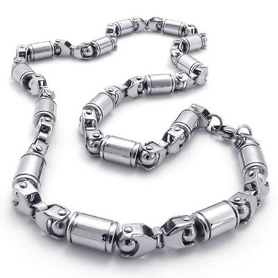 Hpolw New Popular Vintage Jewelry Brand Stainless Steel Sterling Silver Geometrical Round Bullet Mens Lobster Clasps Necklace
Hpolw New Popular Vintage Jewelry Brand Stainless Steel Sterling Silver Geometrical Round Bullet Mens Lobster Clasps Necklace