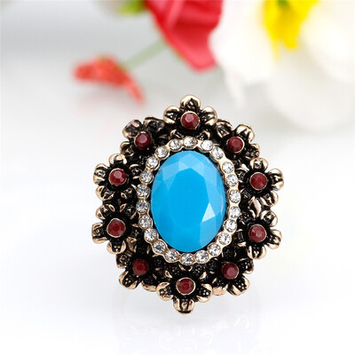 Elegant Women Flower Vintage Rings Antique Gold Color Big Round Natural Stones Bohemia Ethnic Wedding Ring Jewelry Gift 2018 New
Elegant Women Flower Vintage Rings Antique Gold Color Big Round Natural Stones Bohemia Ethnic Wedding Ring Jewelry Gift 2018 New