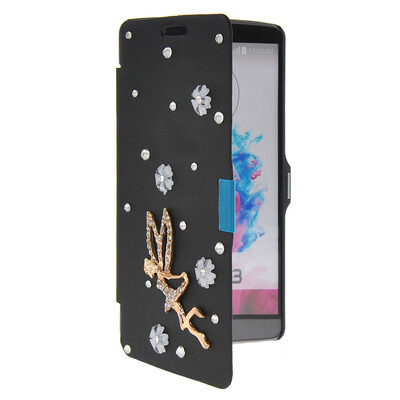 MOONCASE Bling Rhinestone Crystal Ultre Slim Leather Side Flip Wallet Shell Back Case Cover for LG G3 Black
MOONCASE Bling Rhinestone Crystal Ultre Slim Leather Side Flip Wallet Shell Back Case Cover for LG G3 Black