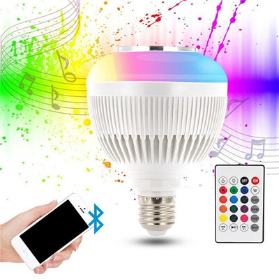 LED Bluetooth RGBW Bulb Speaker Lights 12W Music Playing Dimmable Wireless Led Lamp with 24 Key Remote
LED Bluetooth RGBW Bulb Speaker Lights 12W Music Playing Dimmable Wireless Led Lamp with 24 Key Remote