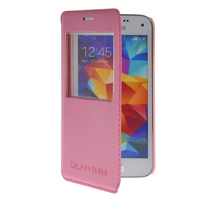 MOONCASE View Window Leather Side Flip Pouch Stand Shell Back Case Cover for Samsung Galaxy S5 Mini Pink
MOONCASE View Window Leather Side Flip Pouch Stand Shell Back Case Cover for Samsung Galaxy S5 Mini Pink