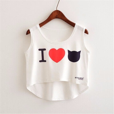 Women Crop Top Sleeveless Print Summer Casual Top Women Short t-shirt Vest Tank Tops
Women Crop Top Sleeveless Print Summer Casual Top Women Short t-shirt Vest Tank Tops