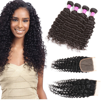 Glary 8A Malaysian Virgin Hair Bundles Deep Wave Hair Unprocessed 4 Bundles with Closure 100 Cheap Human HairFor Black Women
Glary 8A Malaysian Virgin Hair Bundles Deep Wave Hair Unprocessed 4 Bundles with Closure 100 Cheap Human HairFor Black Women