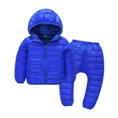 Children Winter Clothes Sets 2 Pieces Cotton-Padded Hooded JacketPants Baby Boys Girls Warm Parkas Solid Coat Kids Outerwear
Children Winter Clothes Sets 2 Pieces Cotton-Padded Hooded JacketPants Baby Boys Girls Warm Parkas Solid Coat Kids Outerwear