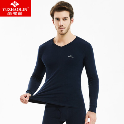Yu Zhaolin YUZHAOLIN thermal underwear mens autumn clothing long trousers cotton bottoming V-neck cotton sweater warm basic underwear set male Tibetan blue
Yu Zhaolin YUZHAOLIN thermal underwear mens autumn clothing long trousers cotton bottoming V-neck cotton sweater warm basic underwear set male Tibetan blue
