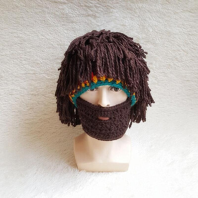Wig Beard Hats Hobo Mad Scientist Caveman Handmade Knit Warm Winter Caps Men Women Halloween Gifts Funny Party Beanies
Wig Beard Hats Hobo Mad Scientist Caveman Handmade Knit Warm Winter Caps Men Women Halloween Gifts Funny Party Beanies